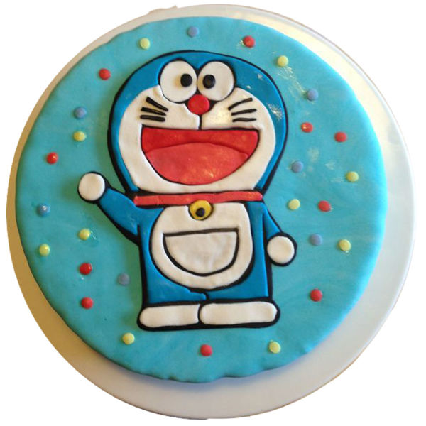  Doraemon fondant cake