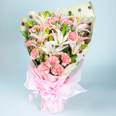 Graceful Pink Flowers Arrangement