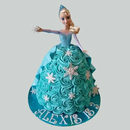  Blue Roses Barbie Cake