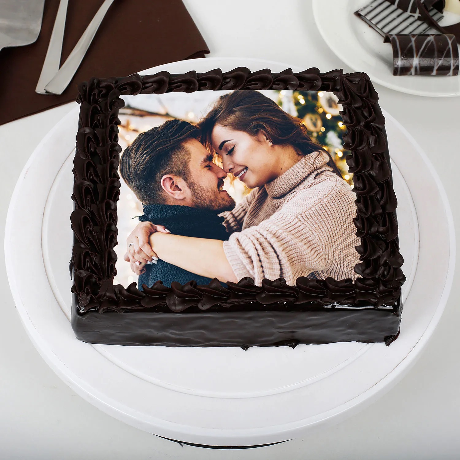  Rich Chocolate Photo Cake